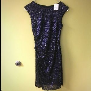 Sequin navy blue dress -used